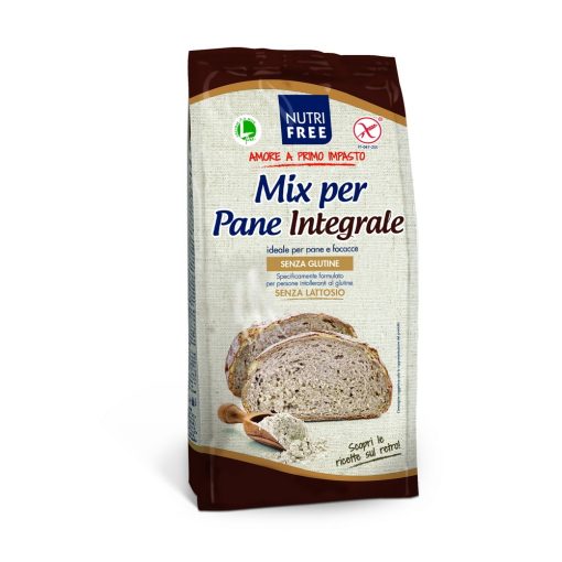 Gluténmentes teljes kiőrlésű kenyér lisztkeverék Nutrifree Mix per Pane Integrale 1 kg