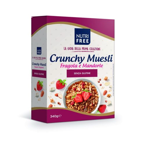 Crunchy Muesli Fragola e Mandorle 340g - Epres és mandulás müzli mix